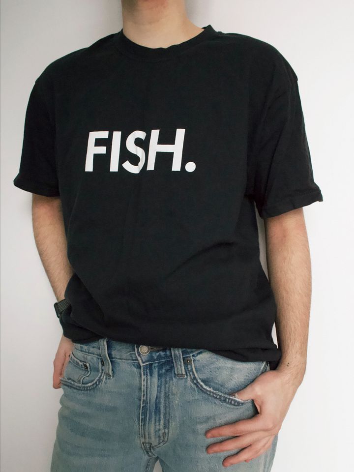 The fish shirt (Dark mode) product image (1)