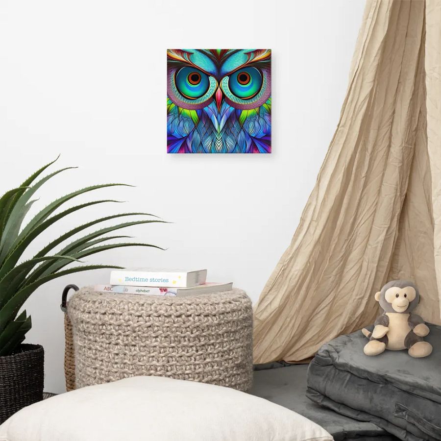 Fantasy Fractal Owl Art - v8 product image (7)