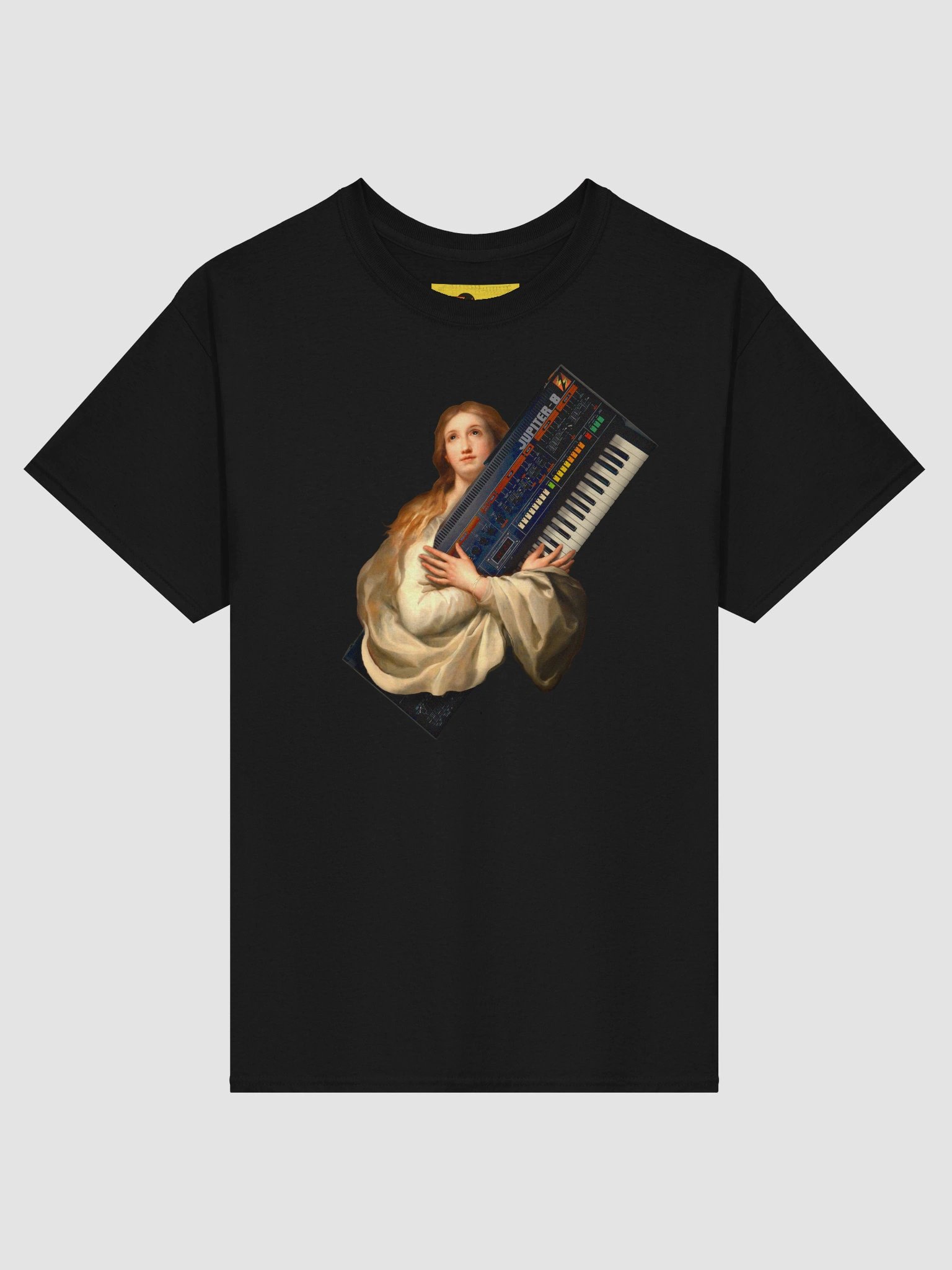 The Immaculate Jupiter Conception (Roland Jupiter 8) by Frank Fonik, Techno EDM Unisex t-shirt product image (2)