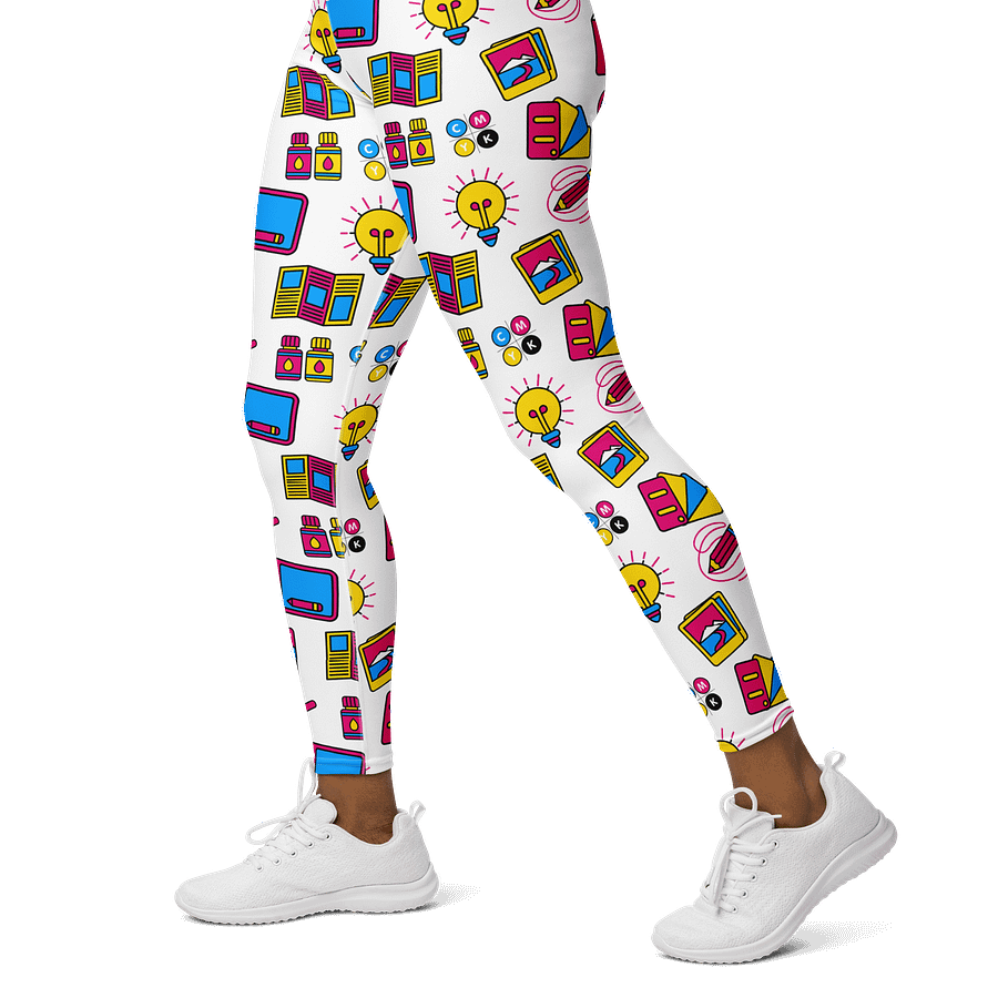 Playful Palette High-Waisted Leggings - Nostalgic Design Activewear product image (3)