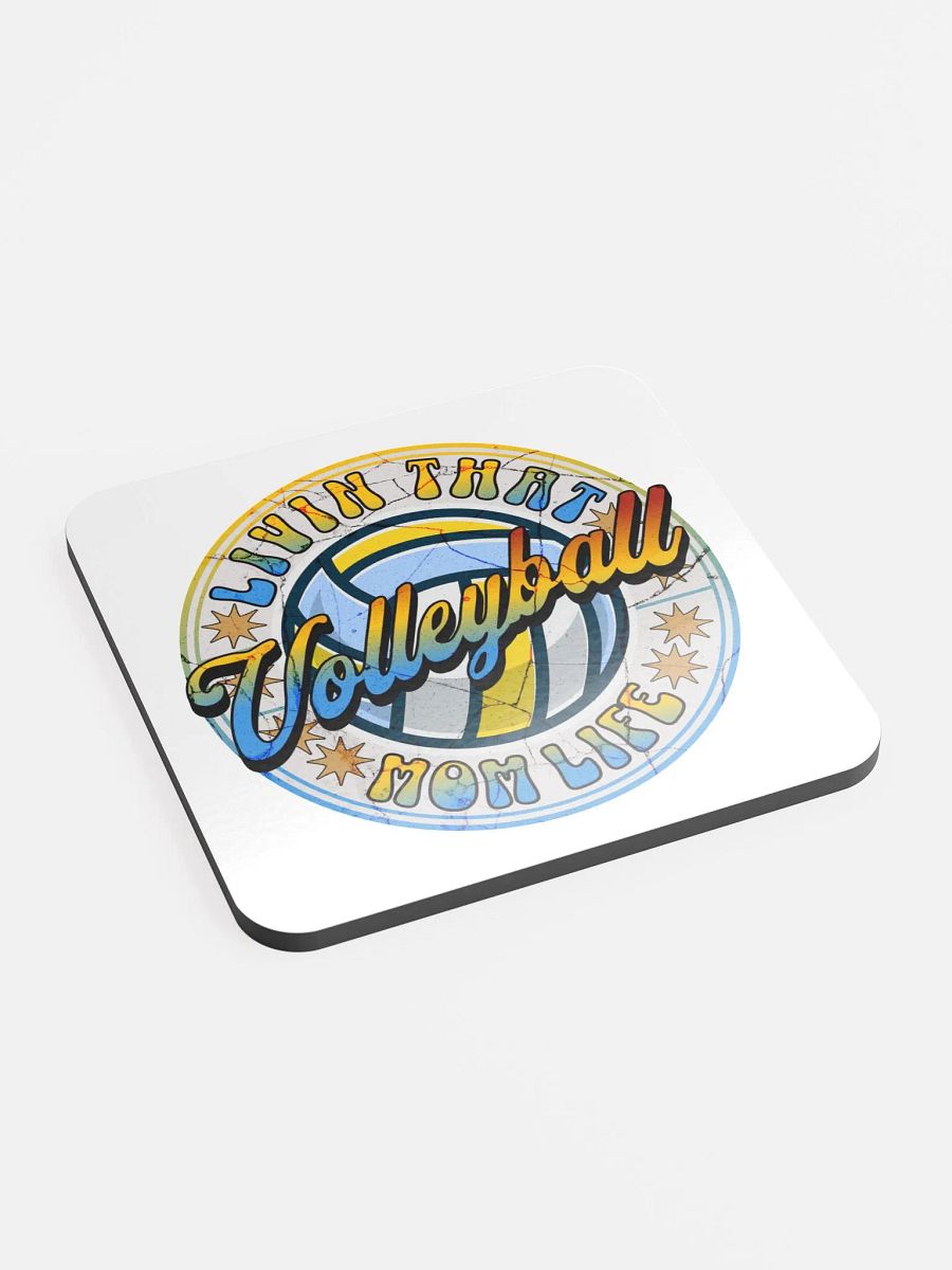 Livin That Mom Life Volleyball Vintage Coaster product image (3)