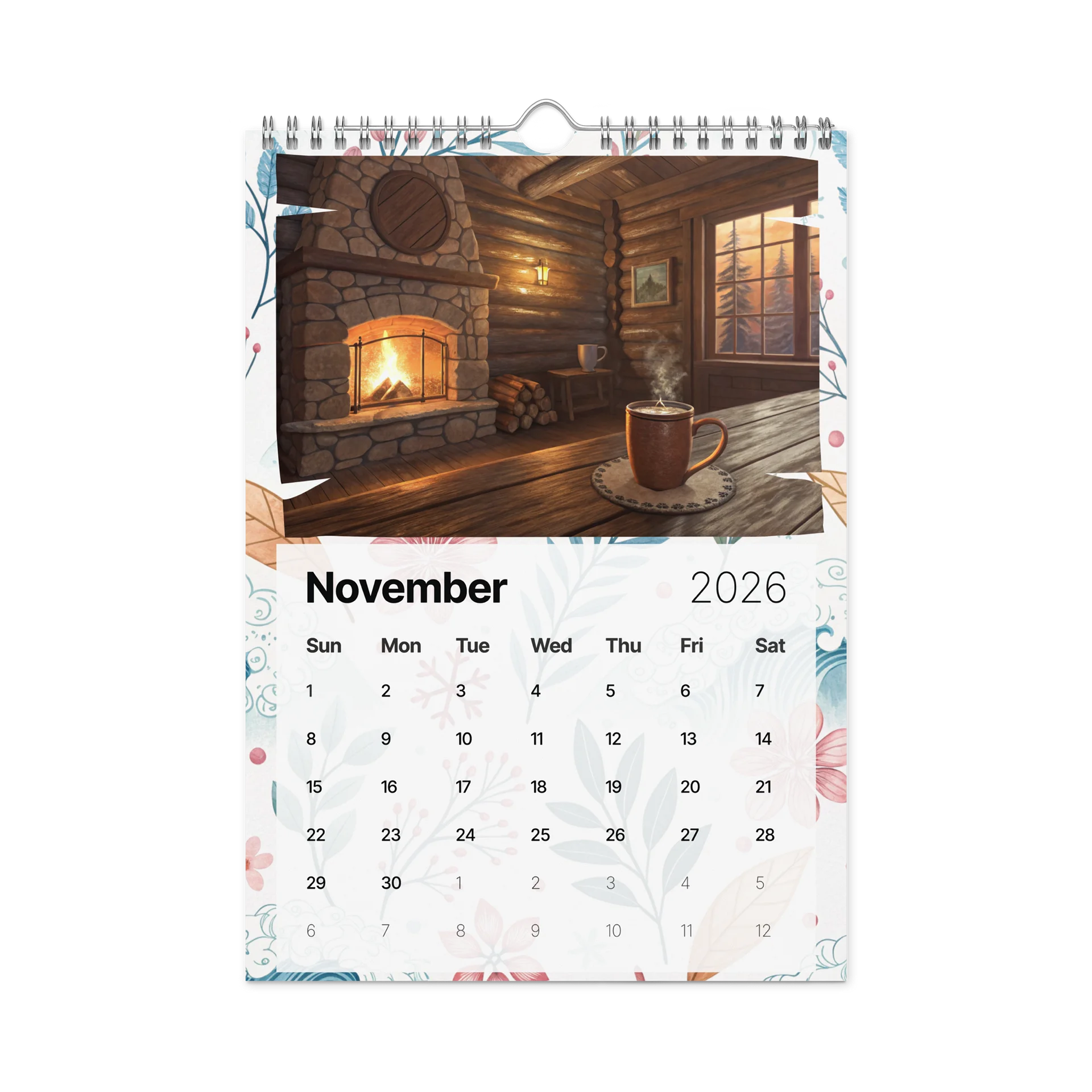 Watercolor Seasons Wall Calendar 2026 – A Year of Tranquil Beauty in Every Brushstroke product image (11)