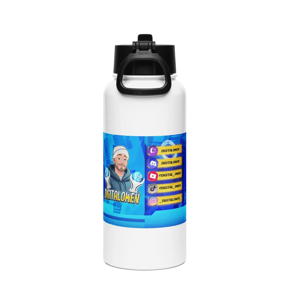 DigitalOwen's Stainless Steel Water Bottle – Stay Hydrated, Stay Gaming! product image (2)