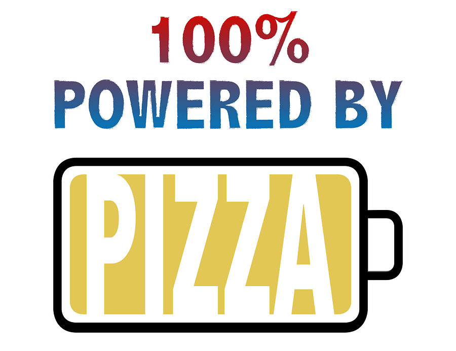 100% Powered By Pizza T-Shirt product image (2)