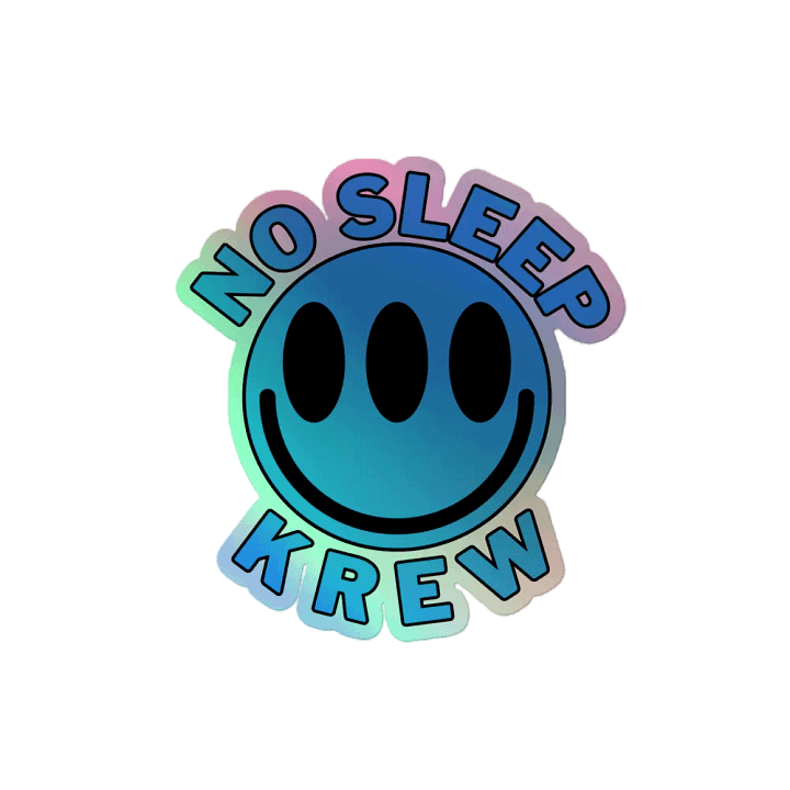 No Sleep Krew - Blue Holographic Sticker product image (2)