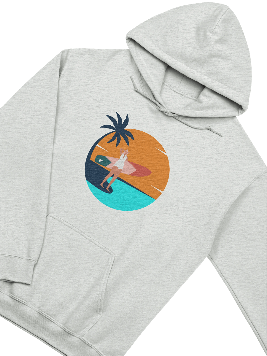 Catch Waves, Not Feelings – Retro Surf Girl Aesthetic Hoodie product image (30)