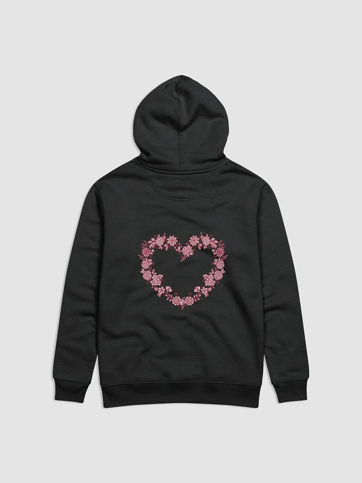 Red Floral Heart Unisex Essential Eco Hoodie product image (10)
