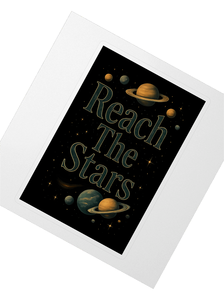 Reach The Stars Cosmic Green Sticker product image (2)