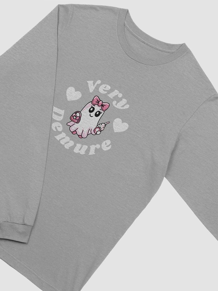 Very Demure Cute Ghost Design Supersoft Long Sleeve Slimmer Fit Shirt product image (2)