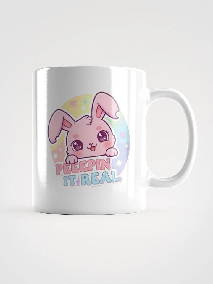 White Glossy Mug Peepin product image (1)