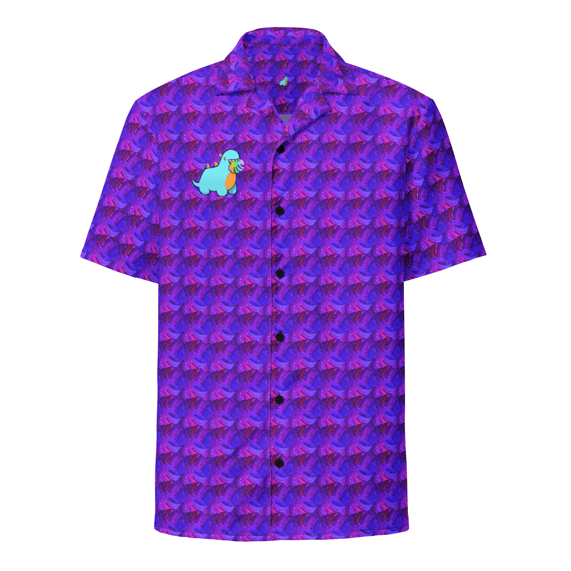 Galaxy Munch Monstera Hawaiian Shirt product image (1)