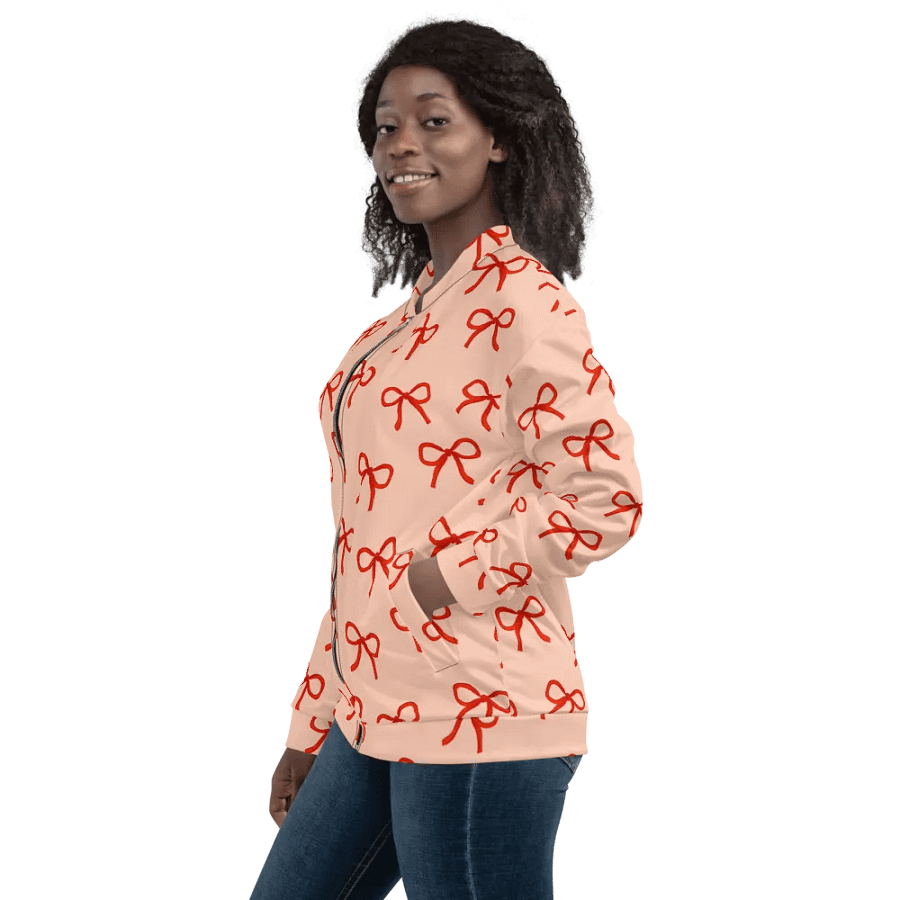 Dainty Bows Orange Bomber Jacket product image (9)