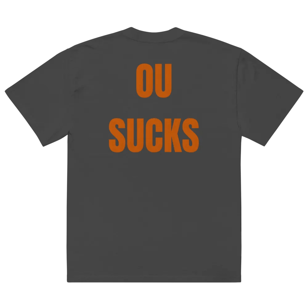 OU SUCKS Red River Rivalry Bold Statement Oversized T-Shirt product image (4)