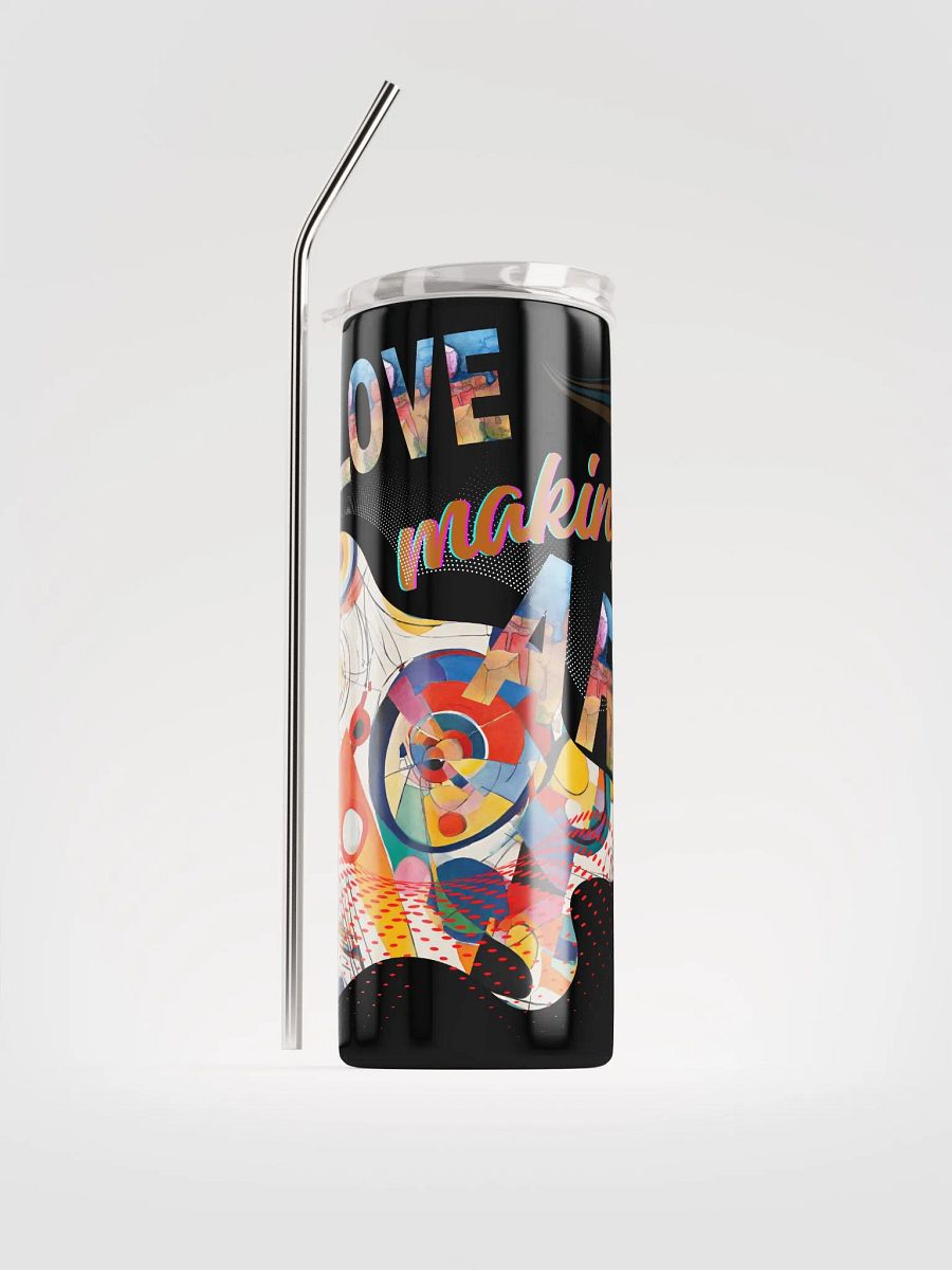 stainless steel tumbler kadinsky inspired design for the artist. 'Love making Art'  Perfect gift for  colleague, friend who loves arty things product image (1)