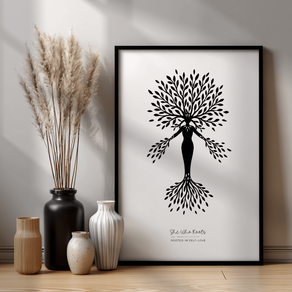 She Who Roots (Divine Feminine Series, Print 1) – Rooted in Self-Love | Tree of Life Art Print product image (3)