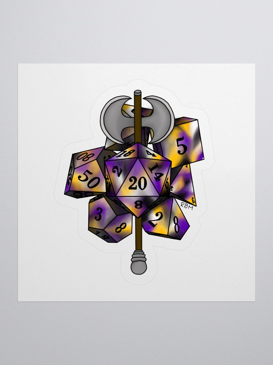 Non Binary Pride Dice Design product image (2)