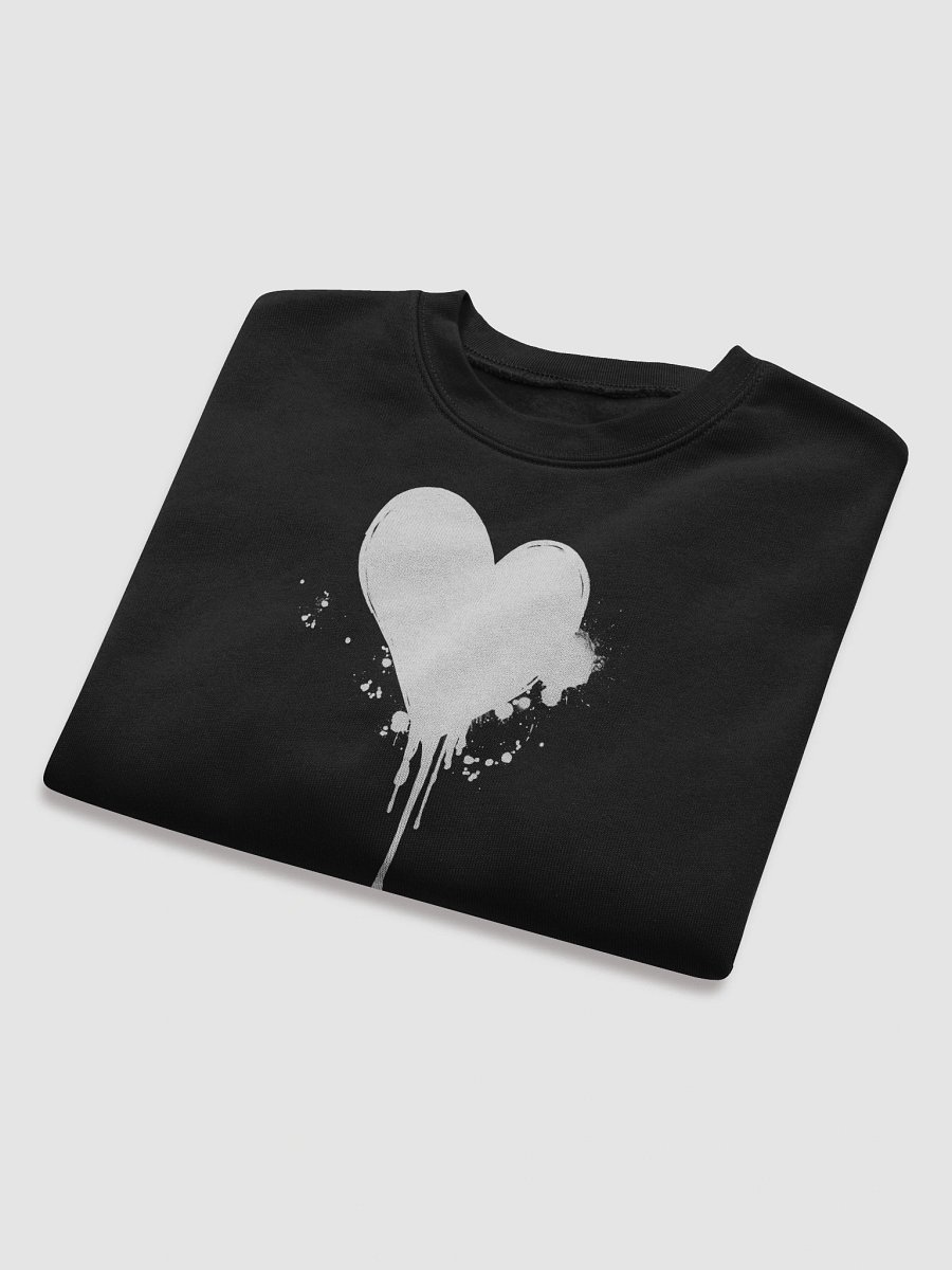 Bleeding Heart Cropped Sweatshirt - BLACK product image (9)