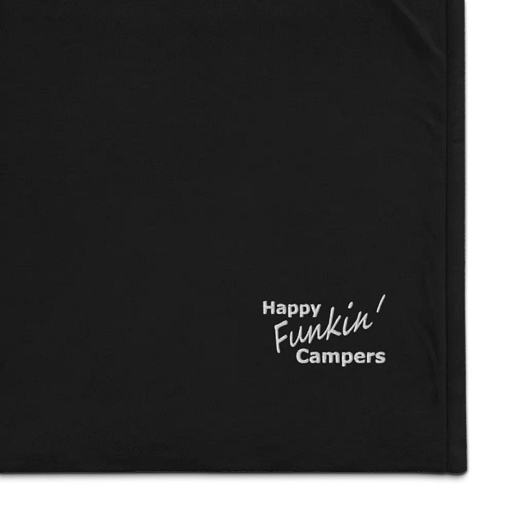 Luxury Embroidered Happy Funkin' Campers Sherpa Blanket product image (1)