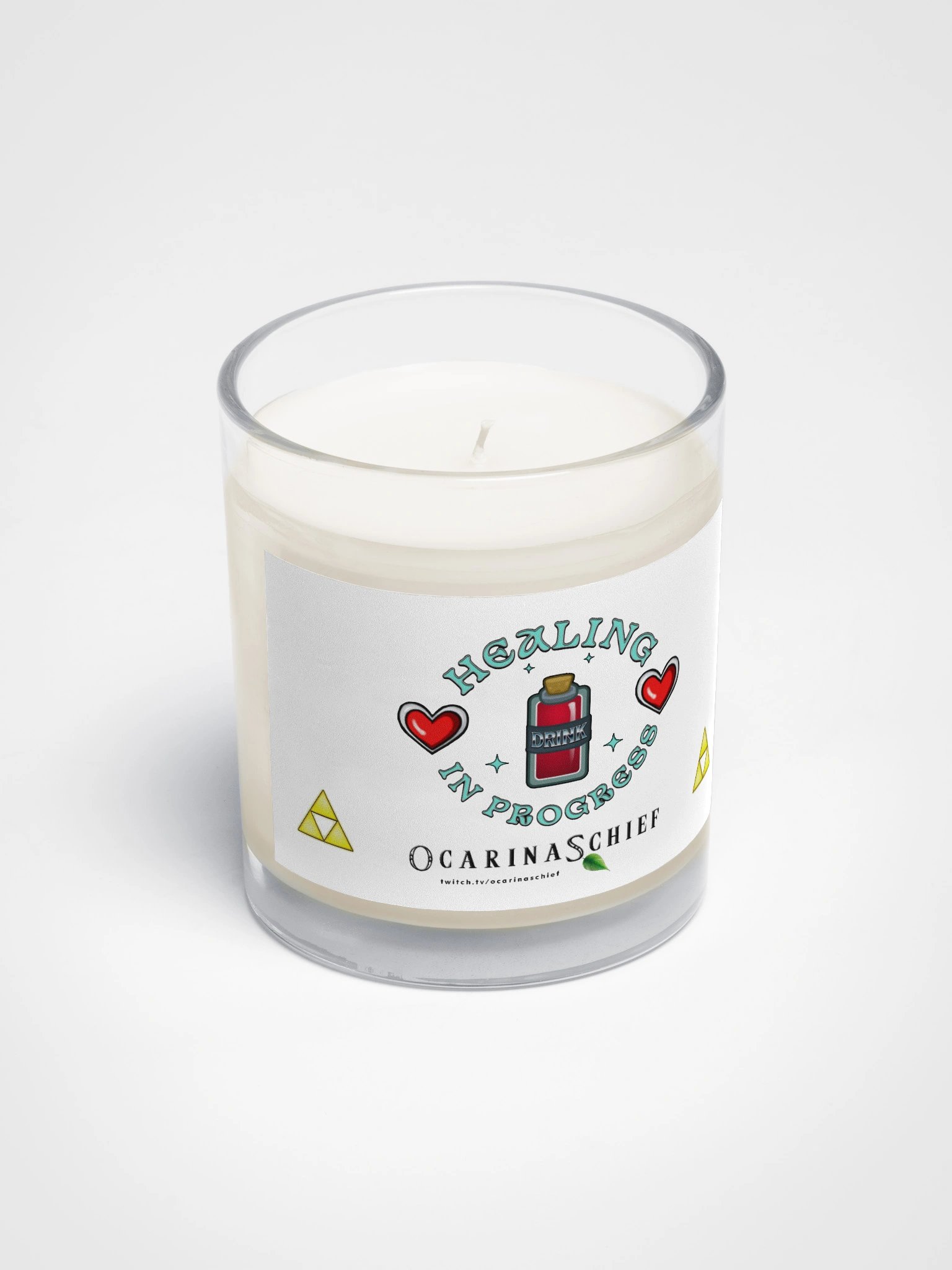 Healing In Progress Soy Wax Candle In A Clear Glass Jar product image (2)
