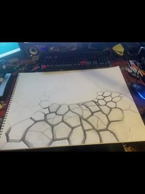 #art #arttok #pencilart barren cracked desert is coming along #drawing 
