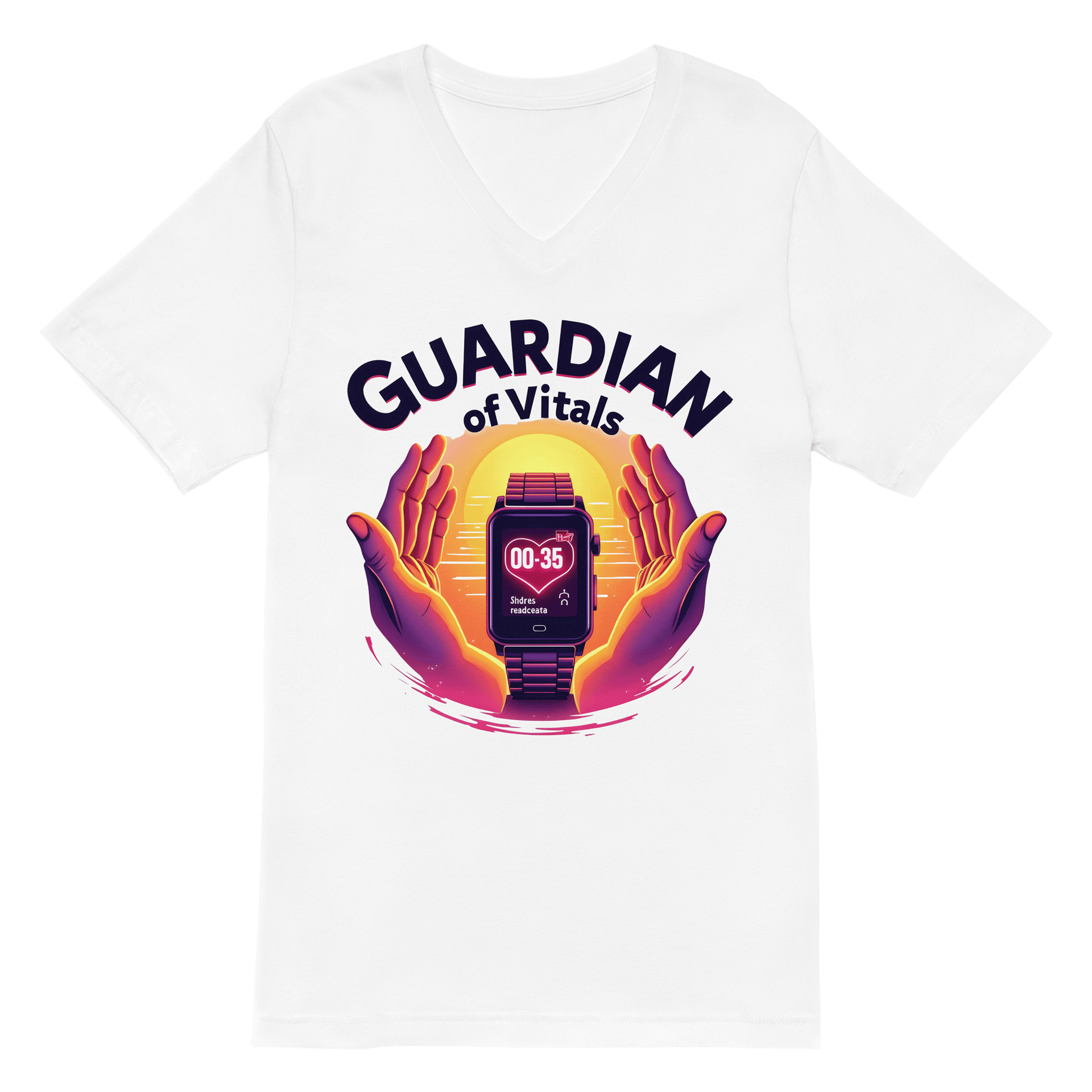 Vitality Guardian Smartwatch v-neck Tee product image (2)