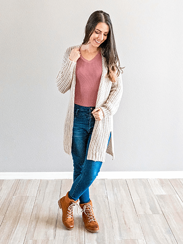 Campside Cardigan - Crochet A Flat Cardigan (9 sizes) product image (6)