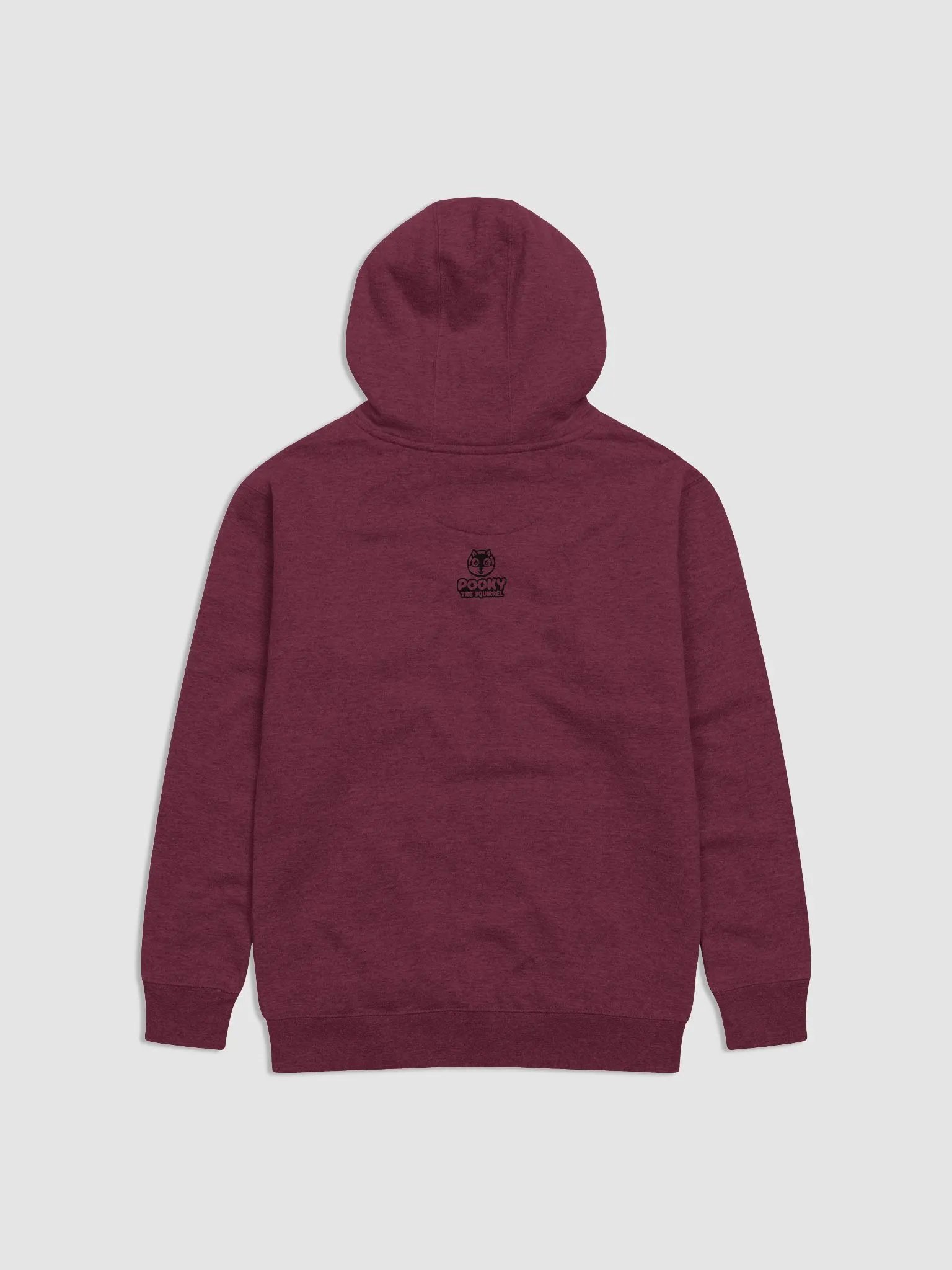 Super Soft Hoodie: Pooky's Favorite, Art Deco Fan and grey squirrel holding a fan, purple product image (2)