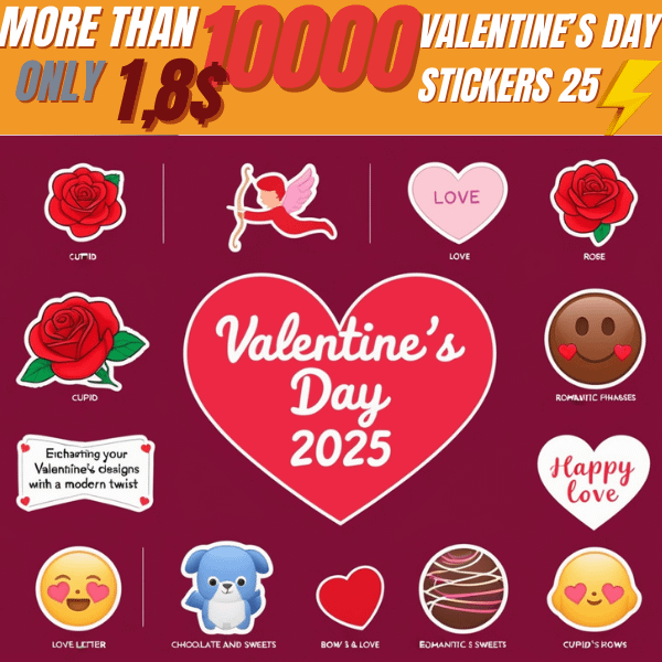 Valentine's Day 2025 Sticker Pack product image (1)