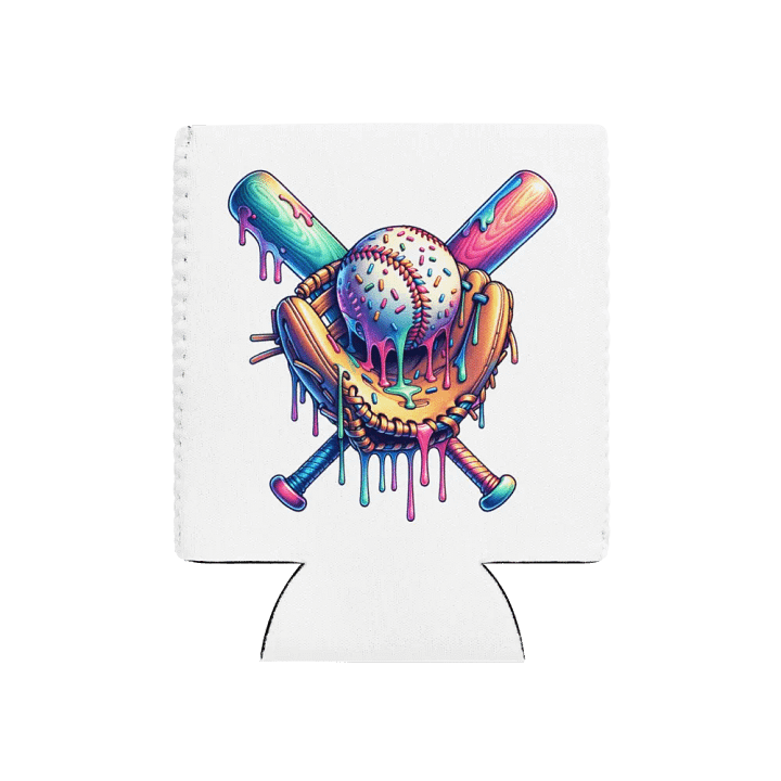 Ice Cream Sprinkles Baseball Melting Madness Can Cooler product image (1)