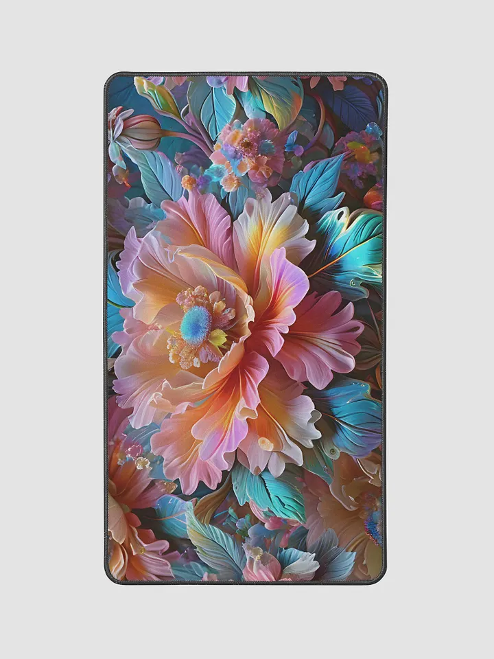 Iridescent Flowers Desk Mat 22