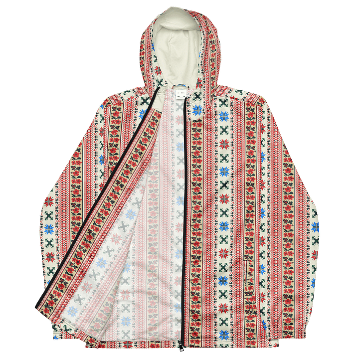 Neutral Tatreez Jacket Unisex Windbreaker product image (2)