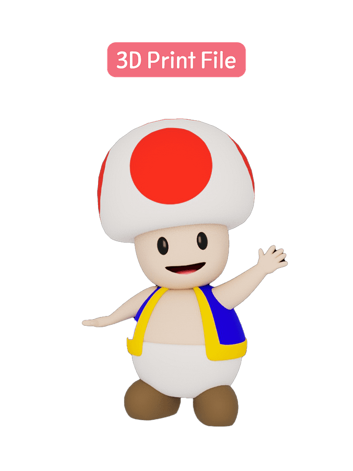 [3d print file] Toad (Mario) product image (1)