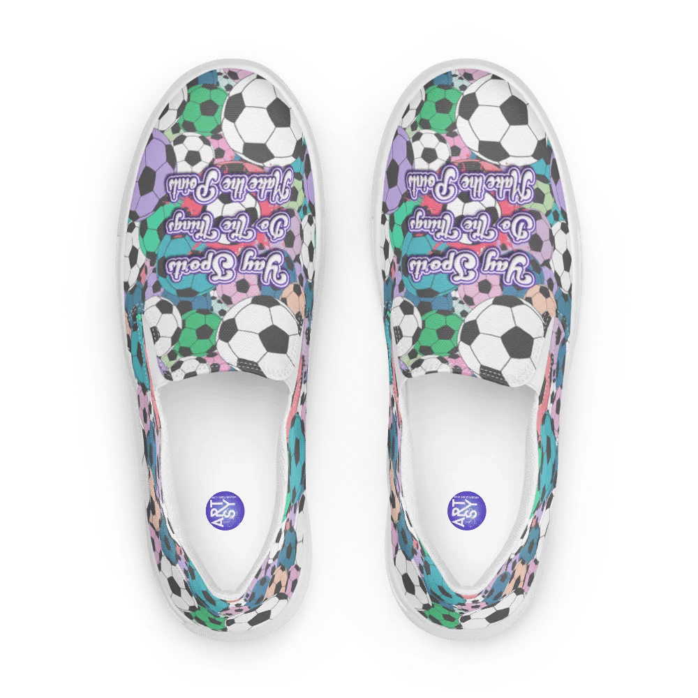 Yay Sports Soccer Football All Over Print Slip On Shoes product image (5)