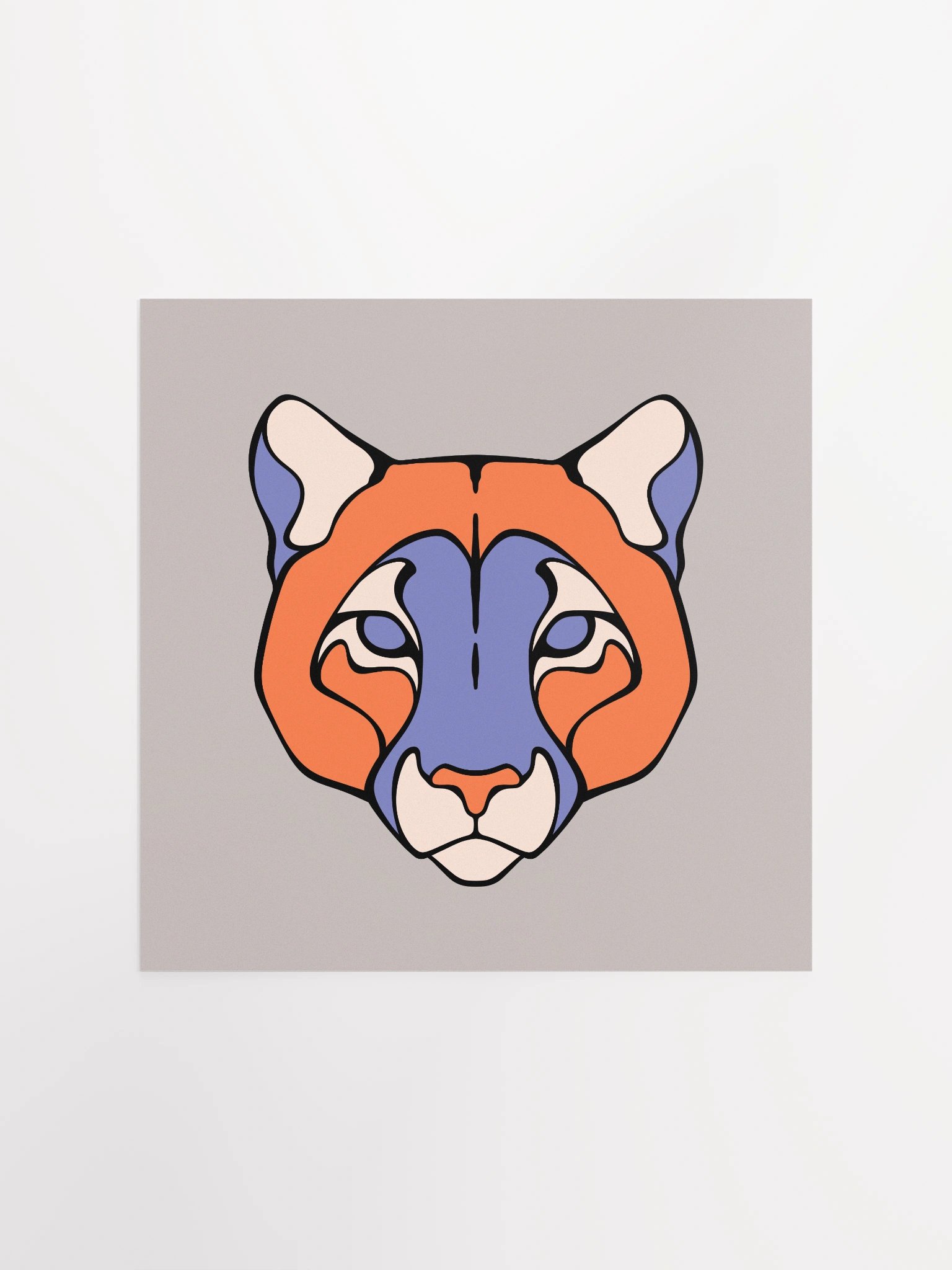 Puma's Gaze - Square Matte Paper Poster product image (1)