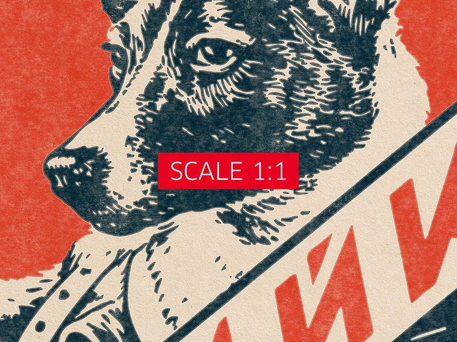 Laika, Soviet space dog — Vintage space poster, retro space art, propaganda poster, retrofuturism art, retro sci-fi print product image (4)