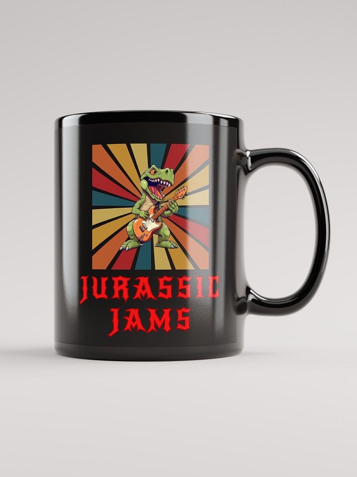 Jurassic Jams Rock n Rawr Dinosaur Dark Mug product image (1)