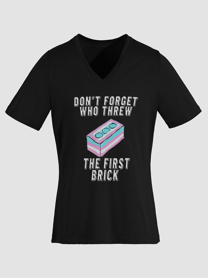Don't Forget Who Threw The First Brick Relaxed V-Neck Tee product image (3)