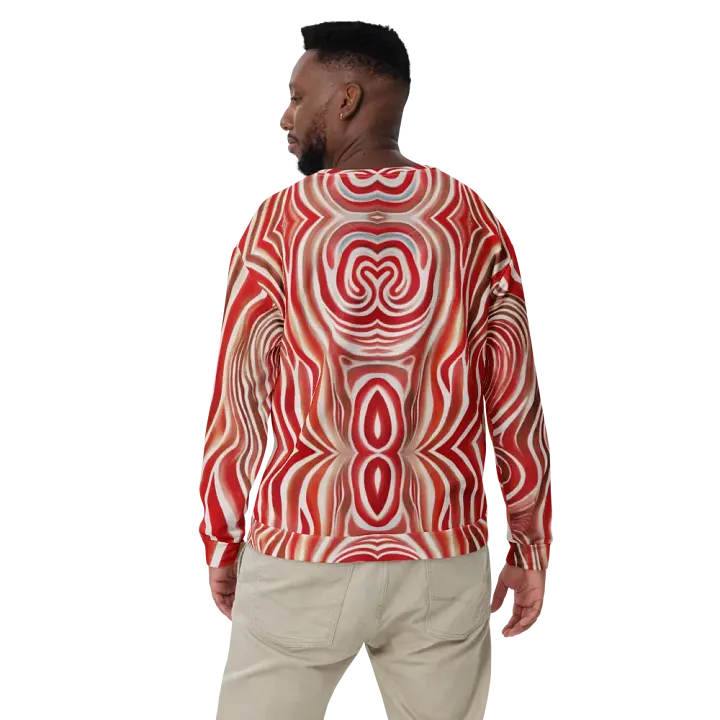 Funky Red Liquid Tie-Dye Explosion Sweatshirt product image (2)