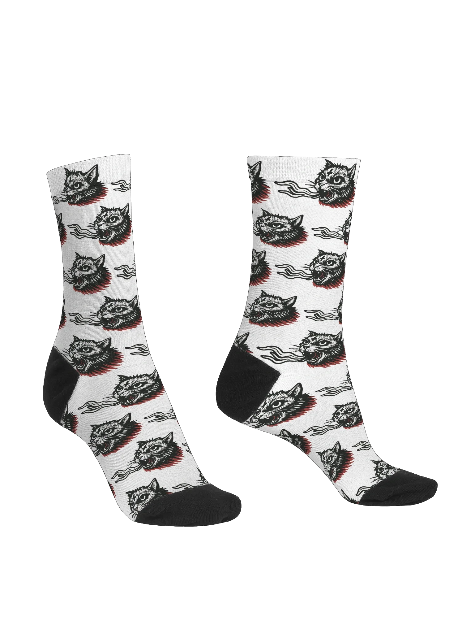 Flame cat Pattern Socks product image (3)