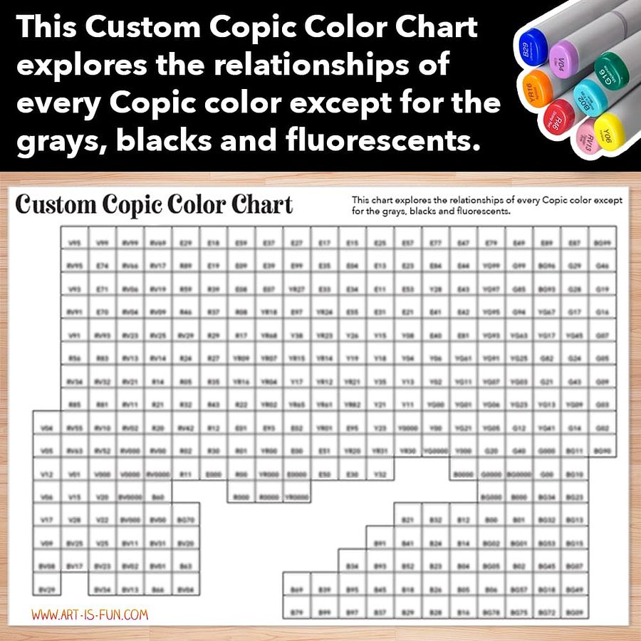Custom Copic Color Chart product image (2)