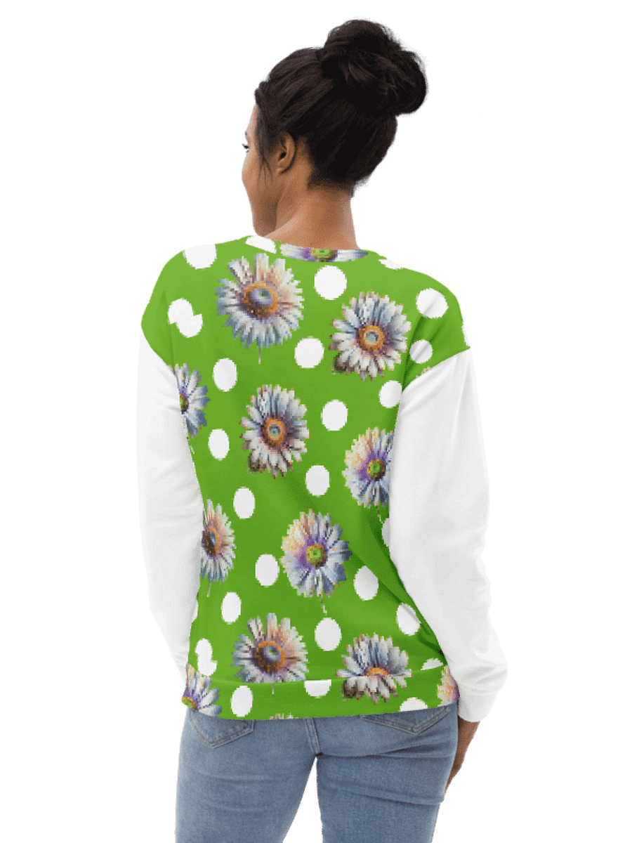 Daisy Dots - Lime Green Sweatshirt product image (2)