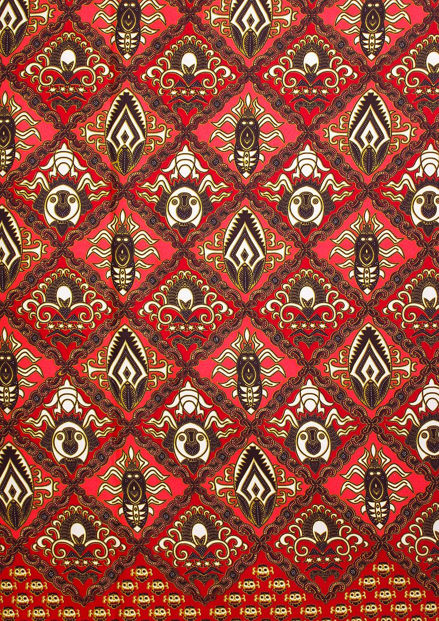 Scampolo Tessuto Java - Design Maschere Africane - Varie Misure - cod.578/A-B product image (1)