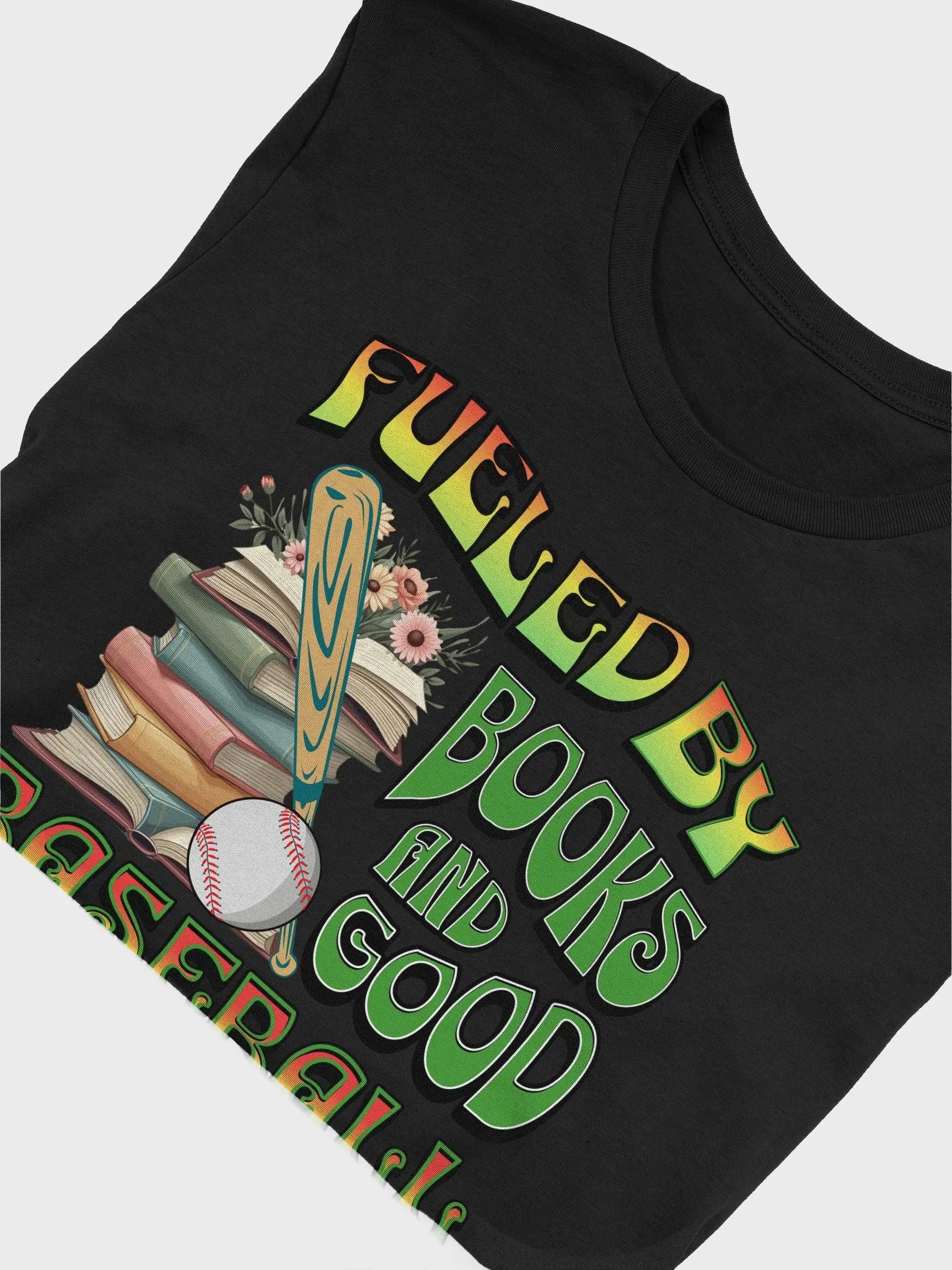 Fueled By Books And Good Baseball Literary Bliss T-shirt product image (3)