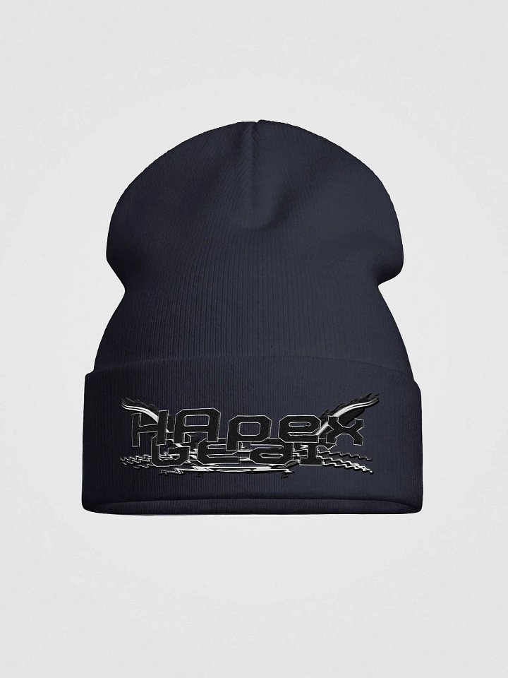 Knit Beanie - Embroidery - Black HApex Gear White Logo product image (1)