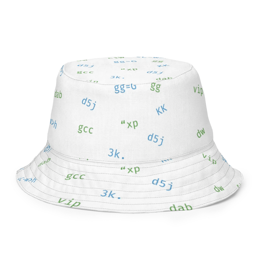 Reversible Vim motions bucket hat product image (1)