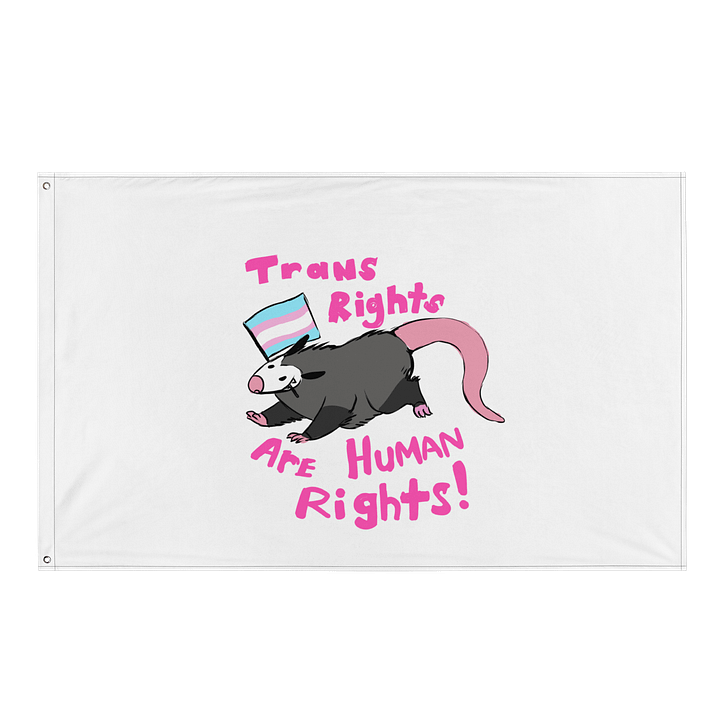 Trans Rights Opossum Flag product image (1)