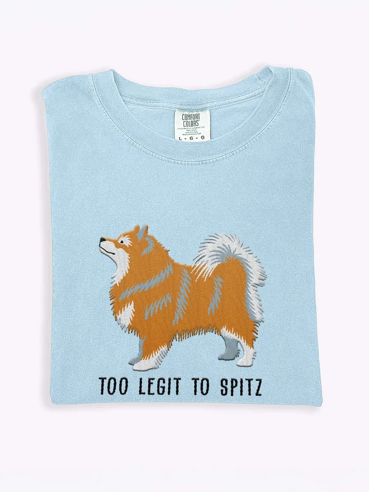Too Legit to Spitz T-Shirt(Embroidered) of a Finnish Lapphund(Brown & White) product image (1)