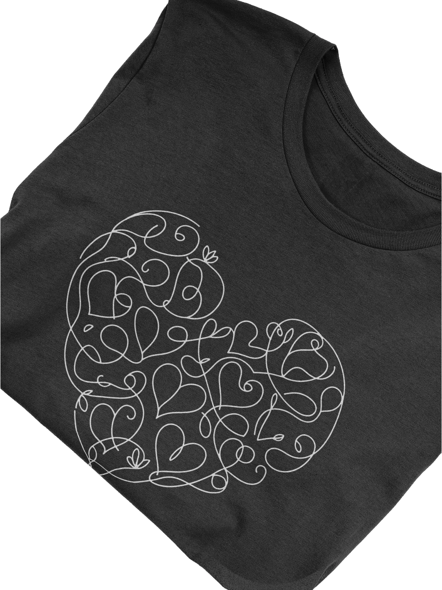 Line Art Romantic Heart Design T-Shirt product image (46)
