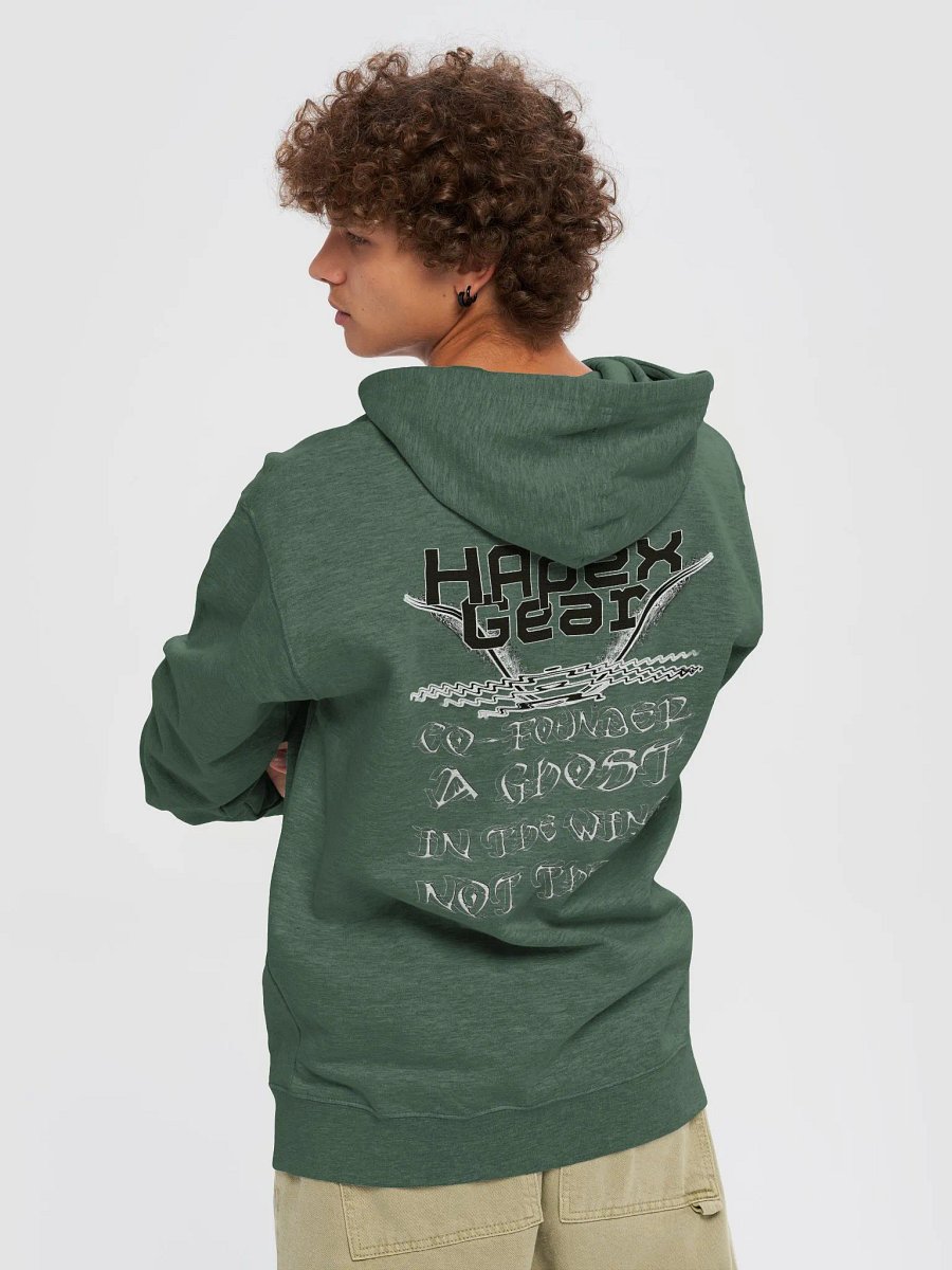 Fleece Zip Up Hoodie - Co Founder A Ghost - Black HApex Gear Black Logo product image (6)