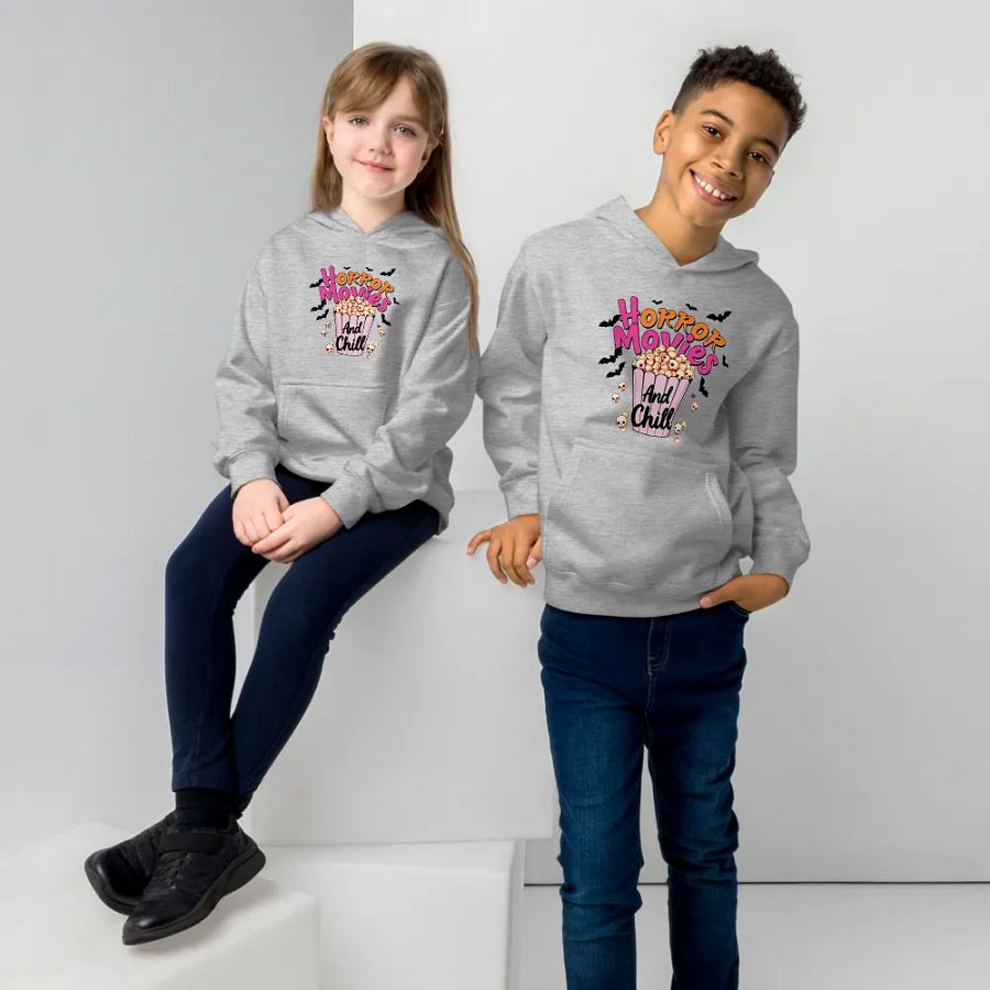 Horror Movies and Chill Popcorn Youth Pullover Fleece product image (34)